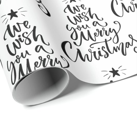 Elegant We wensen je een vrolijk kerstcitaat Cadeaupapier (Rol Hoek)