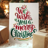 Elegant We wensen je een vrolijk kerstfeest Feestdagen Kaart