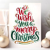 Elegant We wensen je een vrolijk kerstfeest Feestdagen Kaart