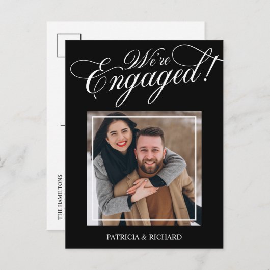 Elegant We zijn betrokken bij de aankondiging van  Briefkaart (Voorkant / Achterkant)