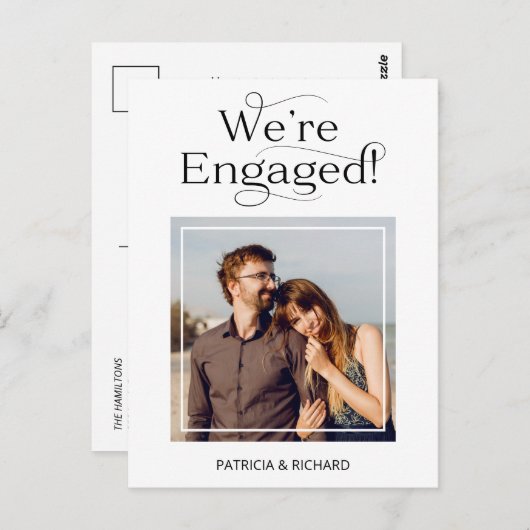 Elegant We zijn betrokken bij de aankondiging van  Briefkaart (Voorkant / Achterkant)