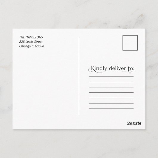 Elegant We zijn betrokken bij de aankondiging van  Briefkaart (Achterkant)