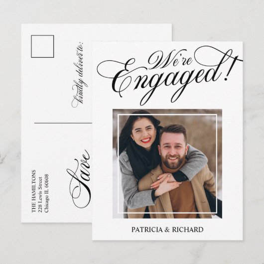 Elegant We zijn betrokken bij de aankondiging van Briefkaart (Voorkant / Achterkant)