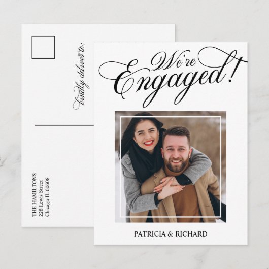 Elegant We zijn betrokken bij de aankondiging van Briefkaart (Voorkant / Achterkant)