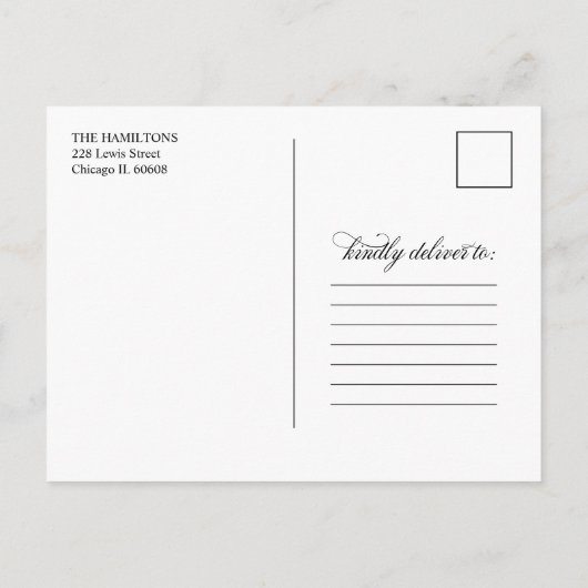 Elegant We zijn betrokken bij de aankondiging van  Briefkaart (Achterkant)