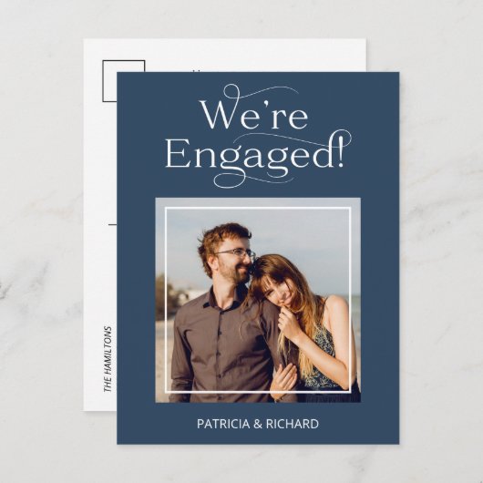 Elegant We zijn een aanklacht tegen Verloving Briefkaart (Voorkant / Achterkant)