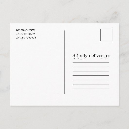 Elegant We zijn een aanklacht tegen Verloving Briefkaart (Achterkant)