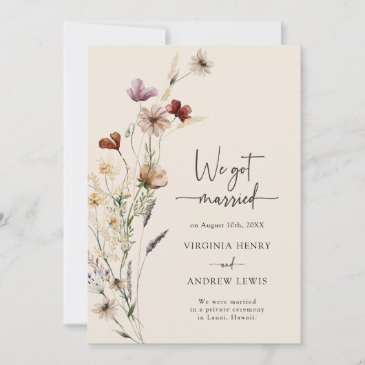 Elegant We zijn getrouwd Kaart (Voorkant)