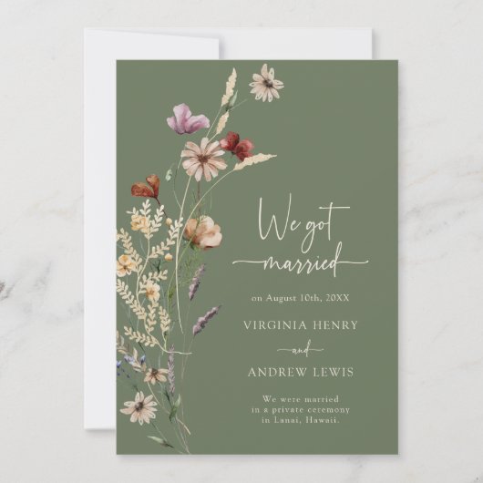 Elegant We zijn getrouwd Kaart (Voorkant)