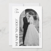 Elegant We zijn getrouwd Wedding Accouncement Kaar Aankondiging (Voorkant)