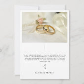 Elegant We zijn getrouwd Wedding Accouncement Kaar Aankondiging (Achterkant)