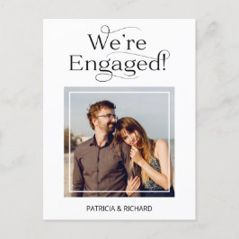 Elegant We Zijn Verloofd Trouw Aankondiging Briefkaart