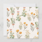 Elegant Weadow Wildflower monogram bruiloft Kaart (Achterkant)