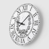 Elegant Weathered French Wreath Personalize Grote Klok (Hoek)