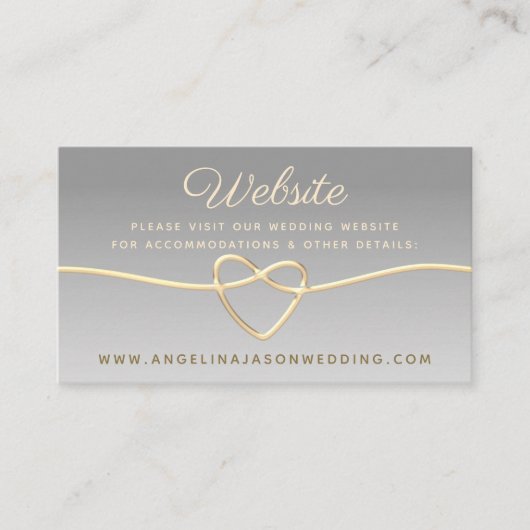 Elegant Website Wedding Informatiekaartje (Voorkant)