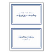 Elegant Weddenblauw-witte, aangepaste gastkaart Kaart (Voorkant)