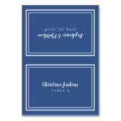 Elegant Weddenschap Aangepaste gastkaart Blauw Kaart (Voorkant)