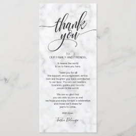 Elegant Weddenschap Bedankt dat je een vaste kaart