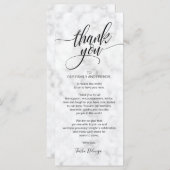 Elegant Weddenschap Bedankt dat je een vaste kaart (Voorkant / Achterkant)