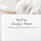 Elegant Weddenschap Bedankt dat je het adres terug Etiket (Insitu)