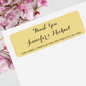 Elegant Weddenschap Bedankt dat je het adres terug Etiket