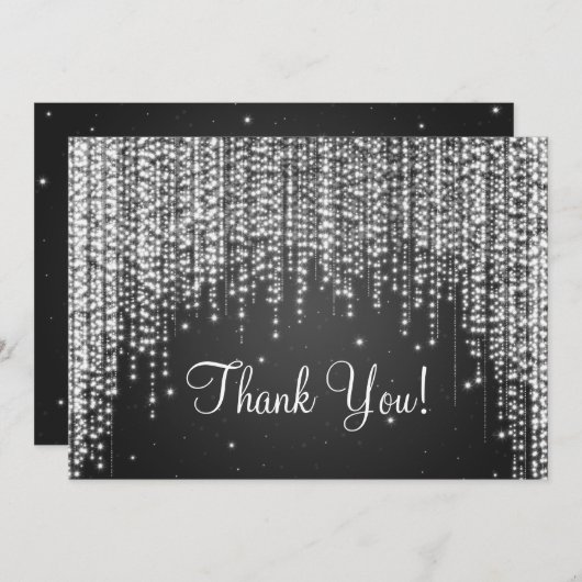 Elegant Weddenschap Bedankt voor je opmerking Nigh (Voorkant / Achterkant)