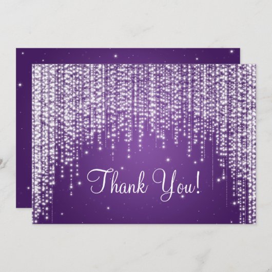 Elegant Weddenschap Bedankt voor je opmerking Nigh (Voorkant / Achterkant)