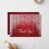 Elegant Weddenschap Bedankt voor je opmerking Nigh Notitiekaartje (Voorkant / Achterkant in situ)