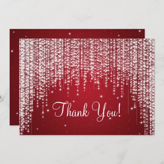 Elegant Weddenschap Bedankt voor je opmerking Nigh Notitiekaartje (Voorkant / Achterkant)