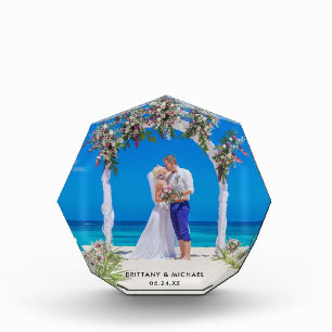 Elegant Weddenschap Foto Bride Groom Photo Block