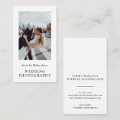 Elegant Weddenschap Fotografie Verticaal Visitekaartje (Voorkant / Achterkant)