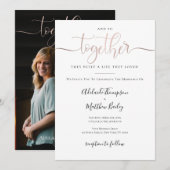 Elegant Weddenschap Fotokalligrafie Eenvoudig cita Kaart (Voorkant / Achterkant)