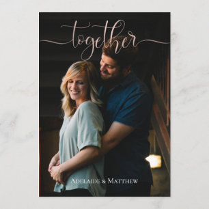 Elegant Weddenschap Fotokalligrafie Eenvoudig cita Kaart