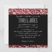 Elegant Weddenschap Fuchsia and Gold Sparking Ligh Kaart (Achterkant)