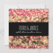 Elegant Weddenschap Fuchsia and Gold Sparking Ligh Kaart (Voorkant)