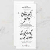 Elegant Weddenschap Hartelijk dank dat u een inste Programmakaart (Voorkant / Achterkant)