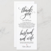 Elegant Weddenschap Hartelijk dank dat u een inste Programmakaart (Voorkant / Achterkant)