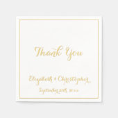 Elegant Weddenschap Hartelijk dank voor de goudpap Servetten (Voorkant)