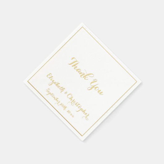 Elegant Weddenschap Hartelijk dank voor de goudpap Servetten (Hoek)