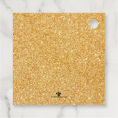 Elegant Weddenschap Hartelijk dank voor goudglitte Bedankjes Labels (Achterkant)