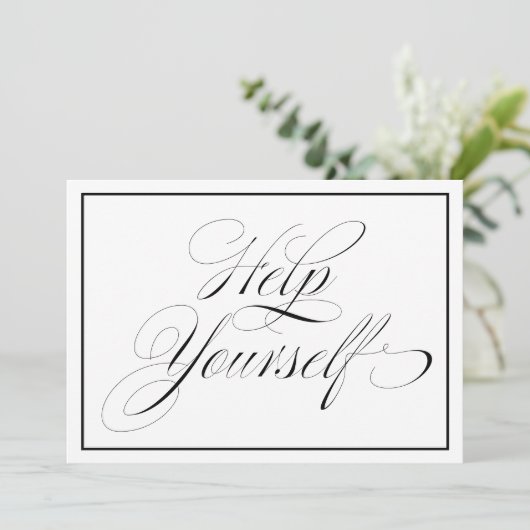 Elegant Weddenschap Help jezelf (Staand voorkant)