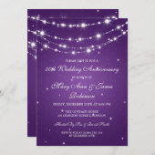 Elegant Weddenschap Jubileum Sparkast Paars Kaart (Voorkant / Achterkant)