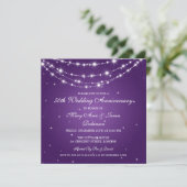 Elegant Weddenschap Jubileum Sparkast Paars Kaart (Staand voorkant)