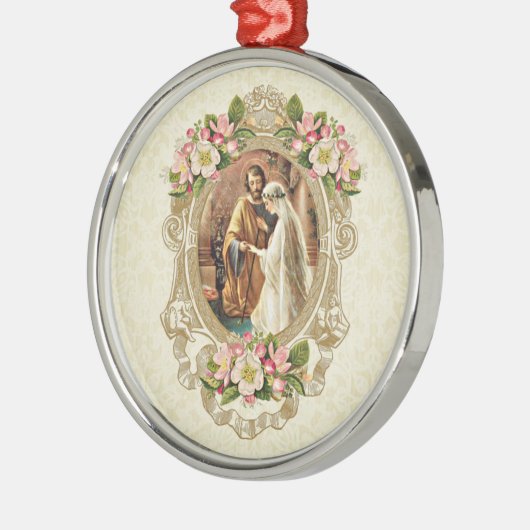 Elegant Weddenschap Katholieke Cherry Blossom Metalen Ornament (Links)