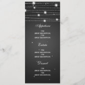 Elegant Weddenschap Menu Sparging Lines Black (Voorkant)