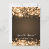 Elegant Weddenschap Mousserend Licht Gold Kaart (Achterkant)