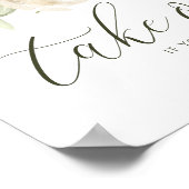 Elegant Weddenschap Neem één bordje met Foliage Wh Poster (Hoek)