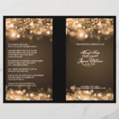 Elegant Weddenschap Program Sparging Lights Gold (Voorkant)