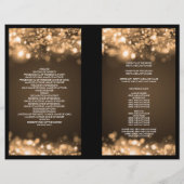 Elegant Weddenschap Program Sparging Lights Gold (Achterkant)