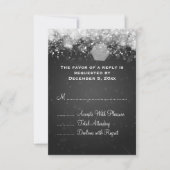 Elegant Weddenschap RSVP Sparging Night Black (Voorkant)